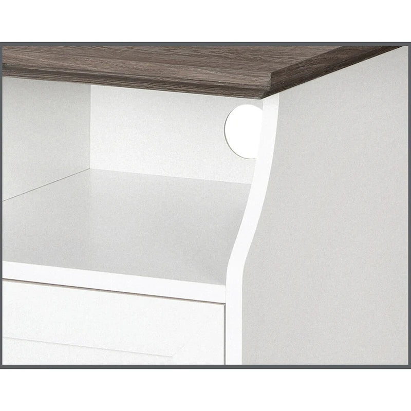 Classificatore verticale bianco a 2 ante con vano nascosto