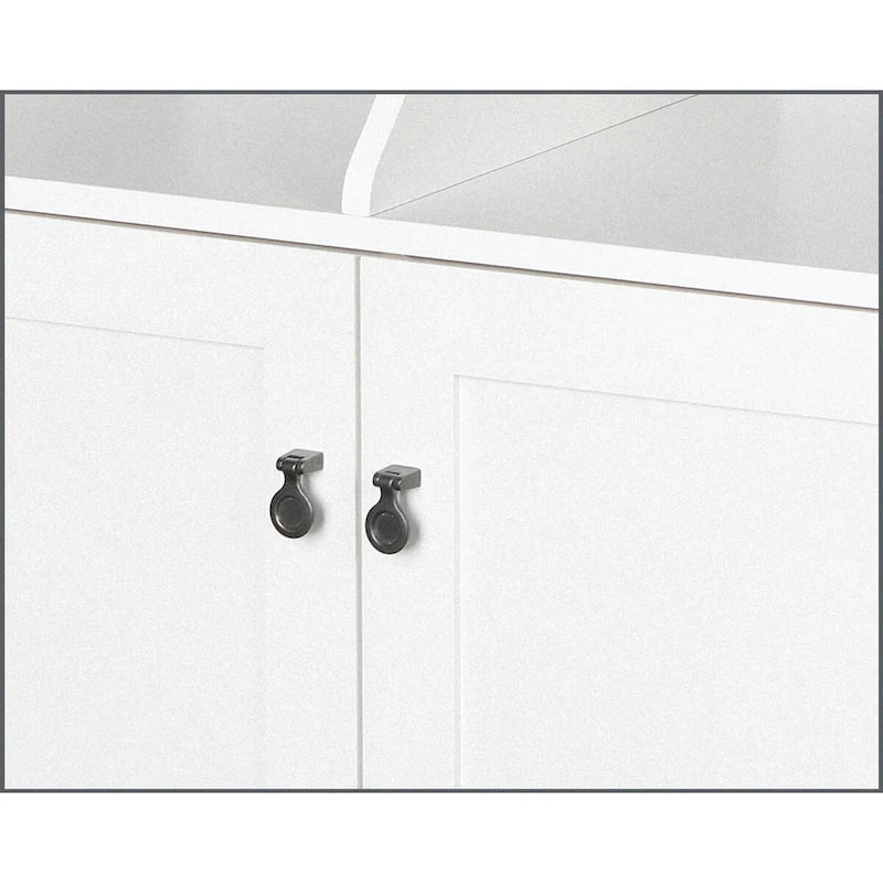 Classificatore verticale bianco a 2 ante con vano nascosto
