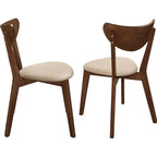 Sedie da pranzo castano design retrò metà secolo (set da 2)