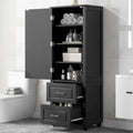 Mobile alto da bagno a colonna con due cassetti