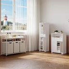 Armadio alto da bagno a pavimento con 2 ante - 30P x 40L x 170A cm