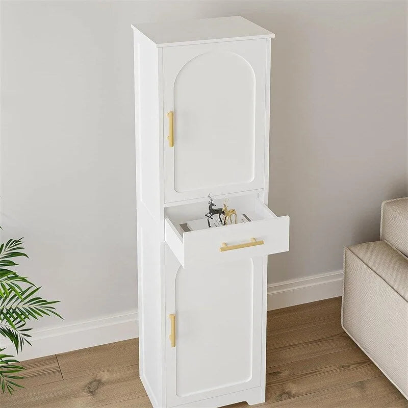 Armadio alto da bagno a pavimento con 2 ante - 30P x 40L x 170A cm